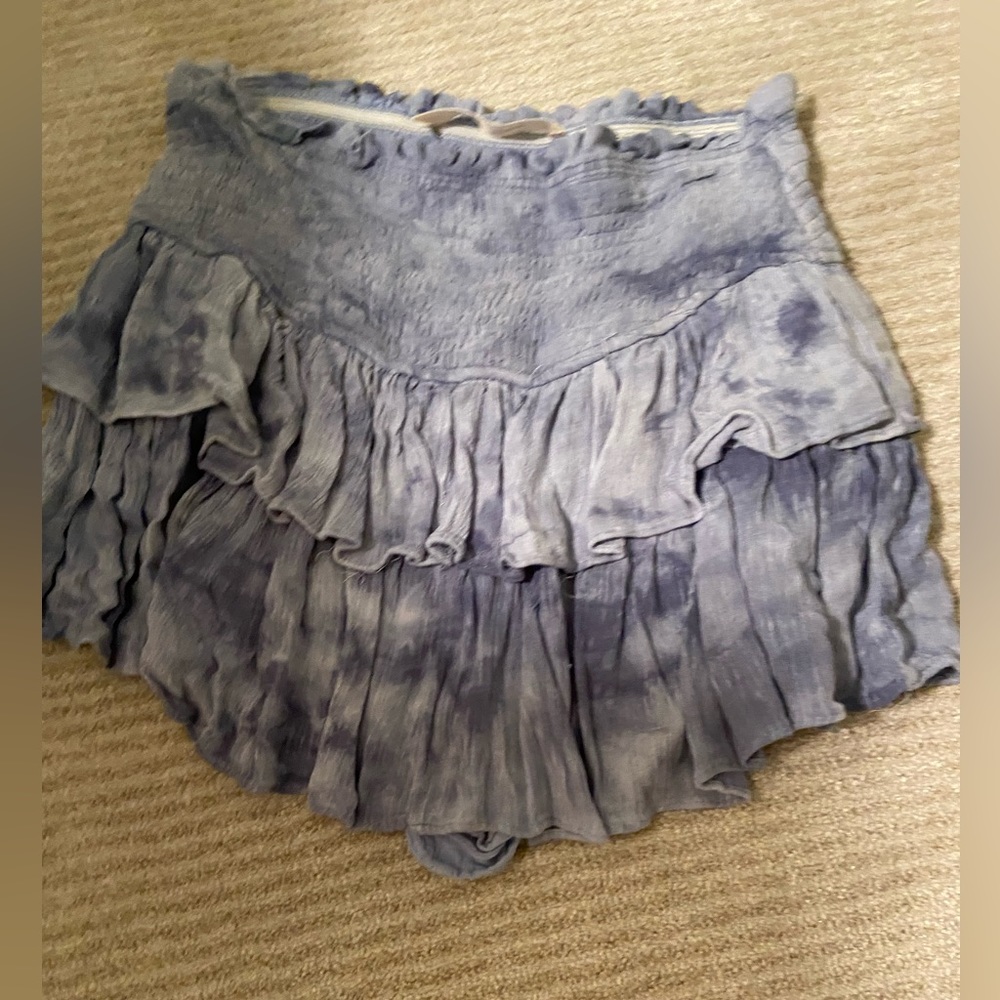 blue tie dye skirt